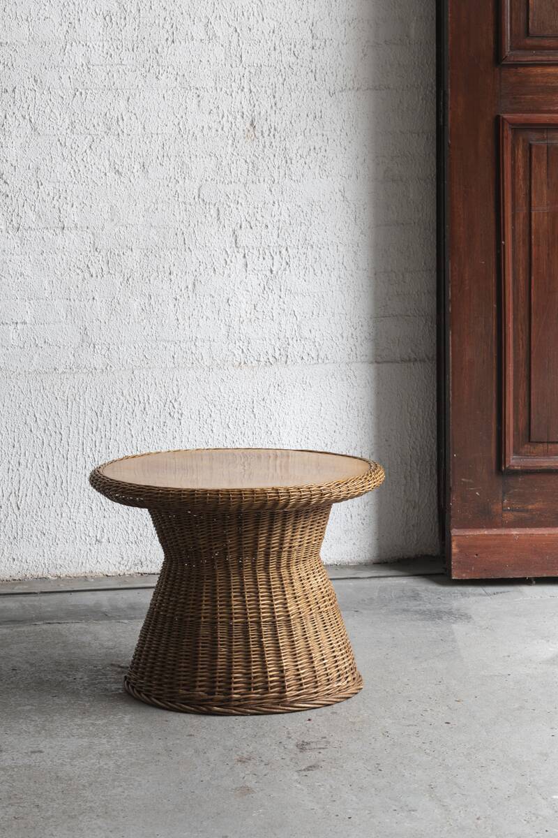 Side table, rattan, 1960s