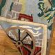 Old American Carpet Hooked handmade 58cm x 90cm 1930s