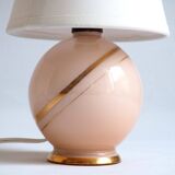 Small pink glass lamp