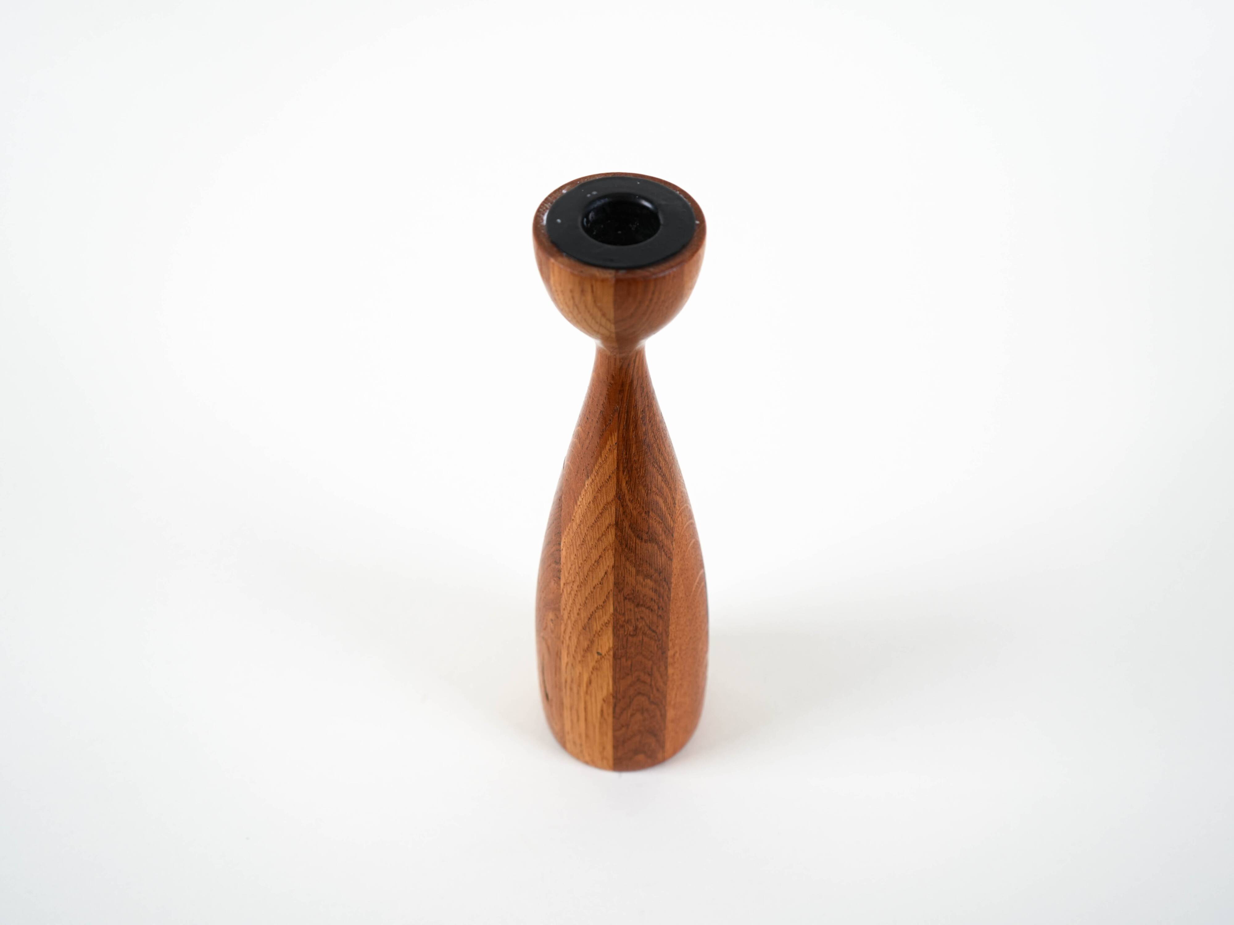 Bougeoir en teck, design danois, années 1970, fabriqué par BoConcept