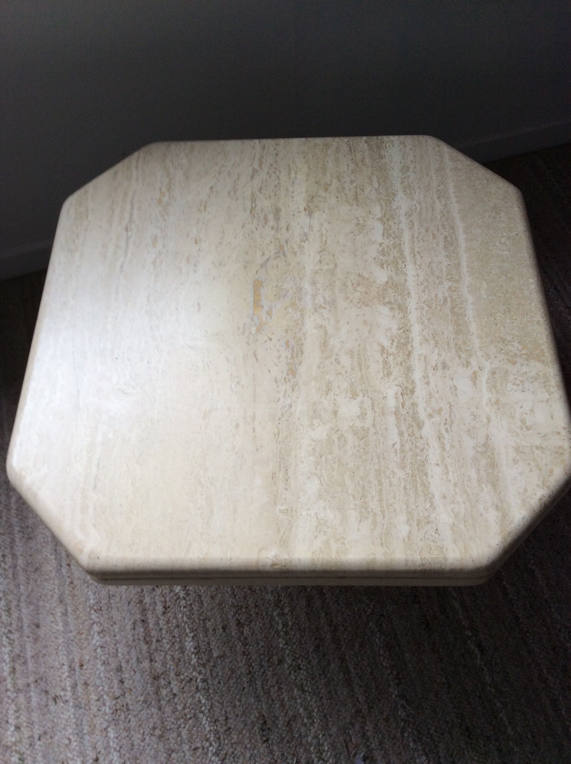 Travertine coffee table from the 70s