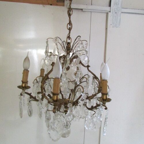 Bronze chandelier with tassels Louis XV, Louis XVI