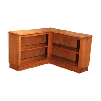 Library corner oak shelf