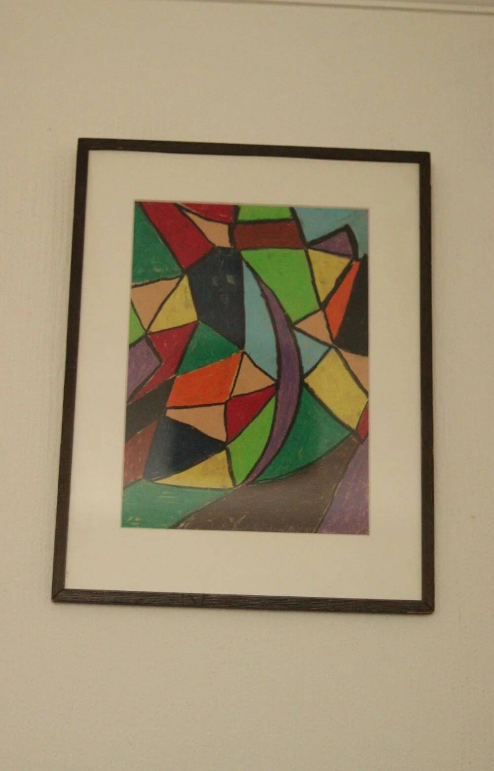 Swedish Mixed Media/Oil Pastel on Panel –“Ritad 66” by Ann Wazzgren