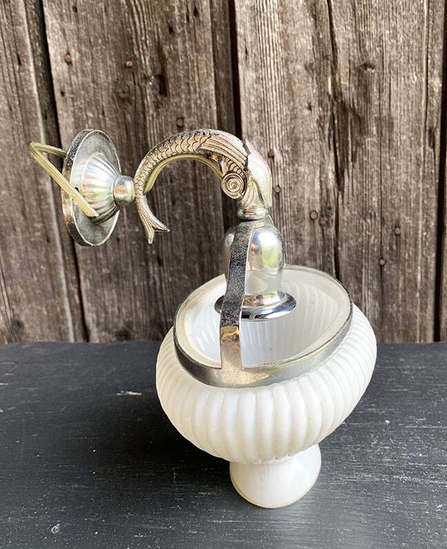 Old Art Deco Fish Wall Lamp