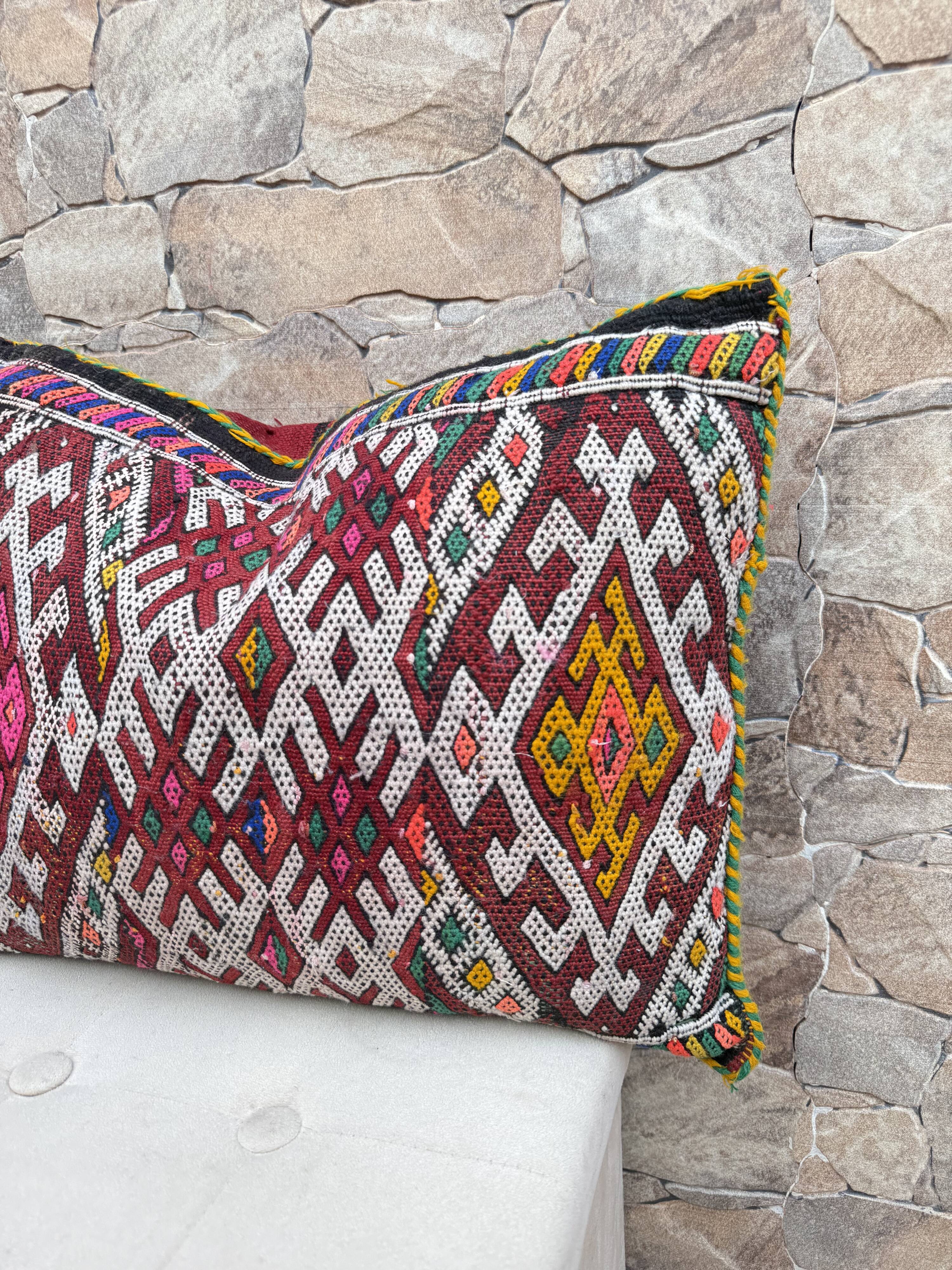 Moroccan pillowcase, Berber cushion cover, woven pillowcase