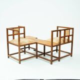 tete a tete conversation sofa bench inspired by Rennie Mackingtosh