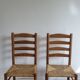 pair of vintage straw chairs