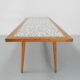 Vintage coffee table with mini tiles, tile table