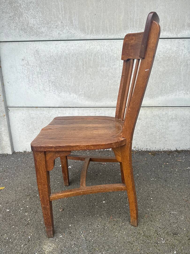 Vintage wooden bistro-style chair