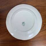 Set of 3 flat and deep plates, "Compiègne" model, Longwy, green