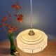 Vintage Art Deco glass pendant light in yellow Clichy.