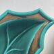 3 green and burgundy leaf-shaped bowls Verceram