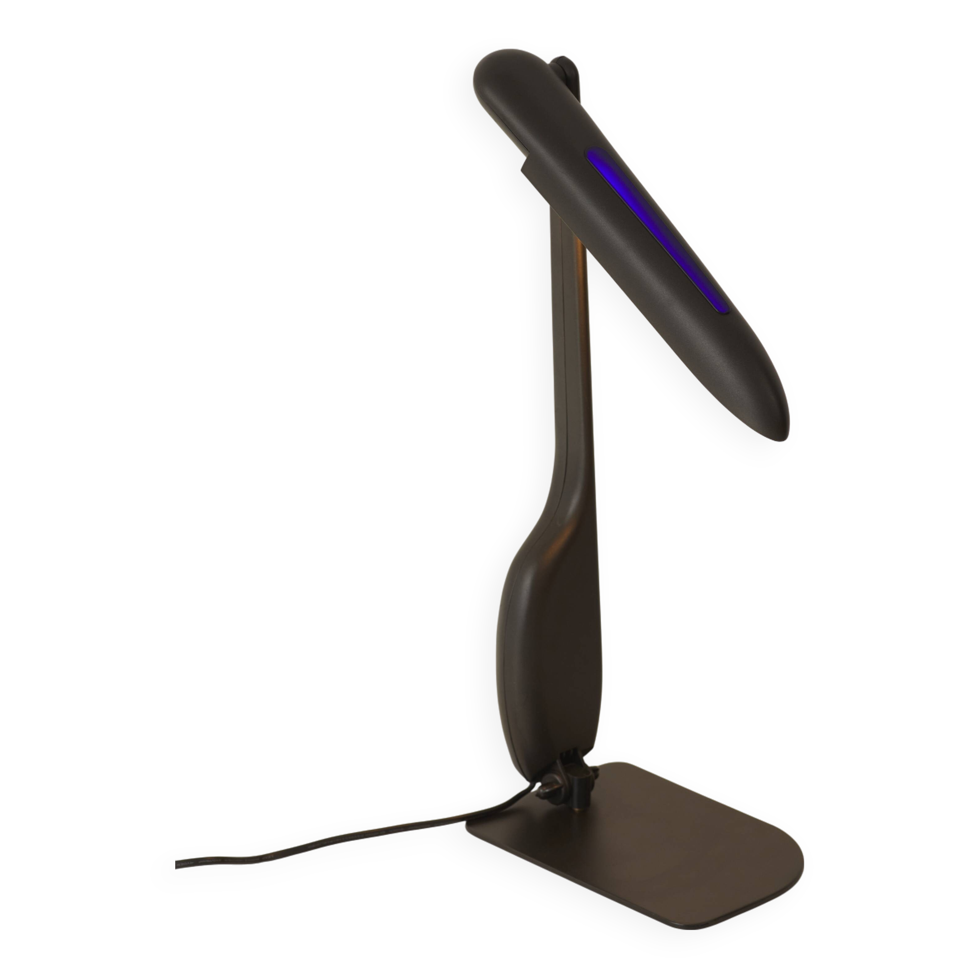 Black post-modern lamp by Philippe Michel, vintage design, Circa 1980