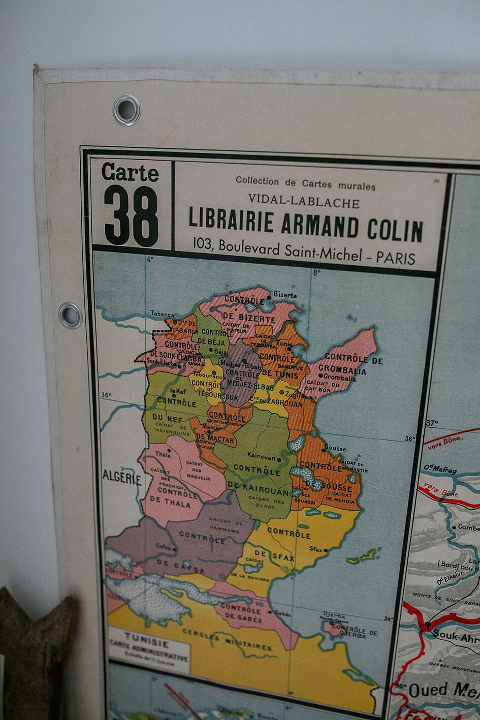 La carte de géographie Afrique Occidentale / Tunisie