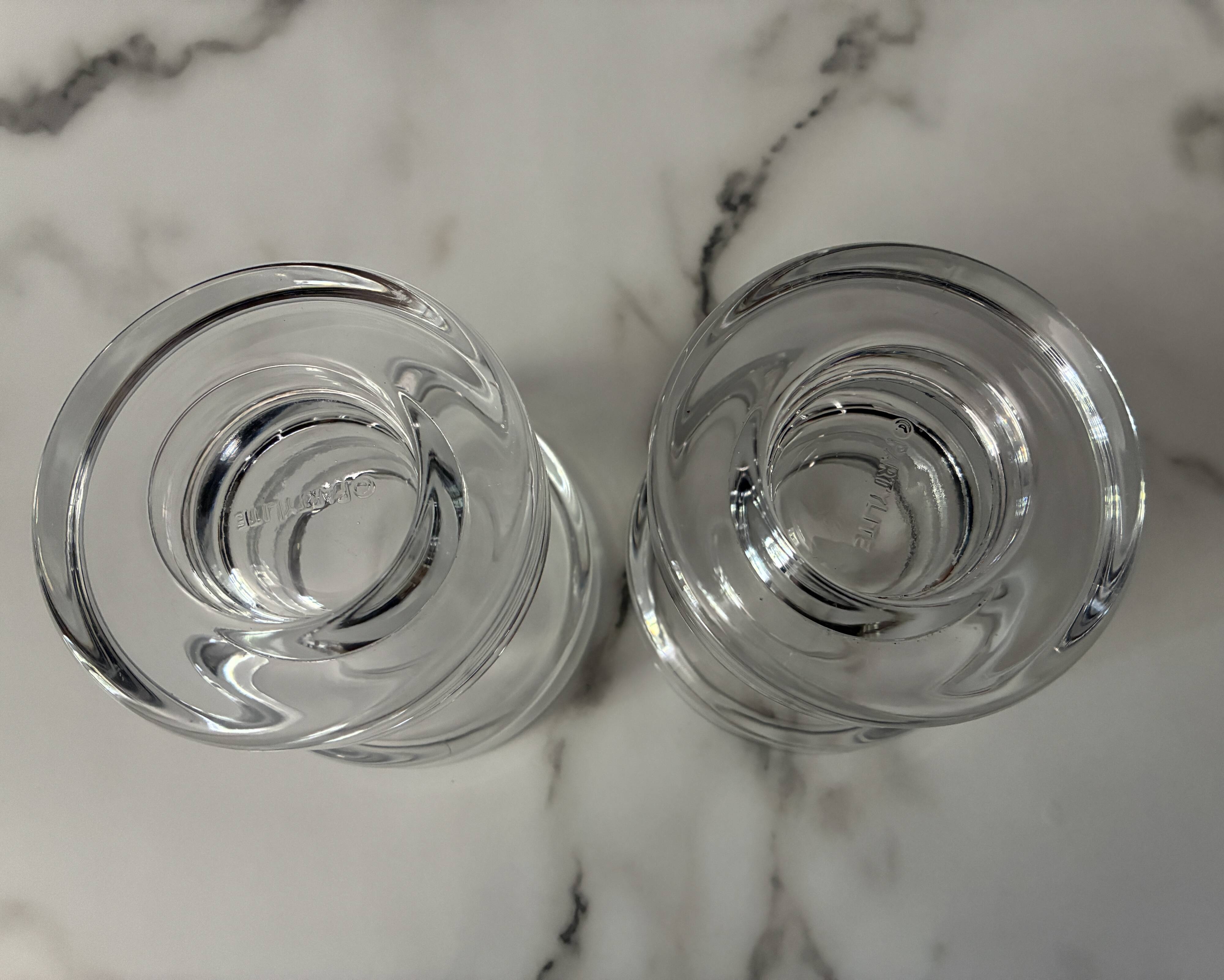 Designer glass candle holders