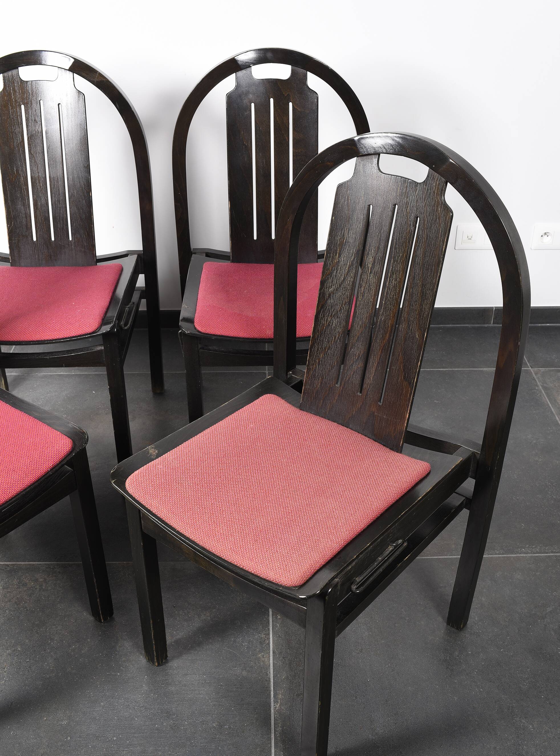Ensemble de 4 chaises vintage Baumann modèle Argos