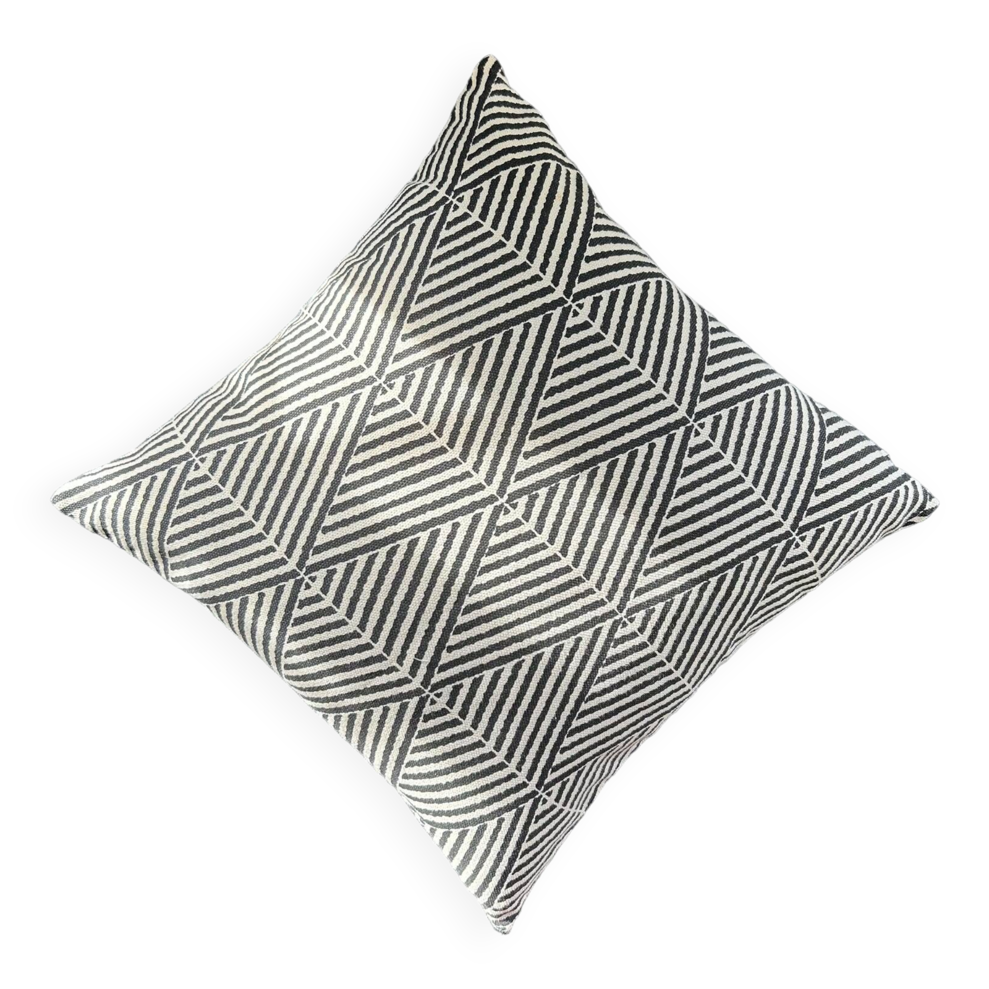 Black and white graphic cushion