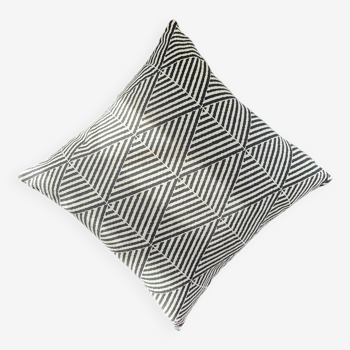 Black and white graphic cushion
