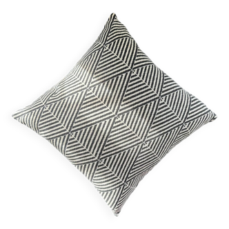 Black and white graphic cushion