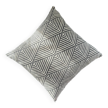 Black and white graphic cushion