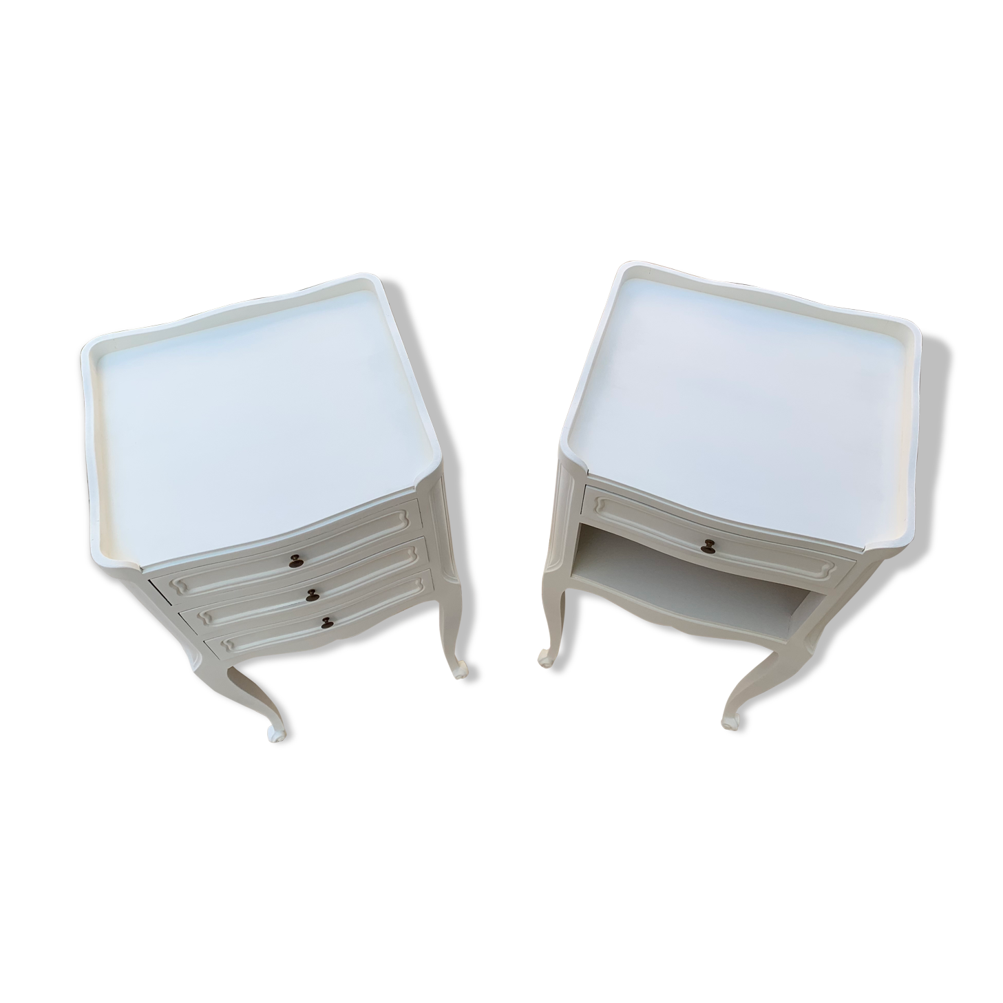 Louis XV-style bedside pairs