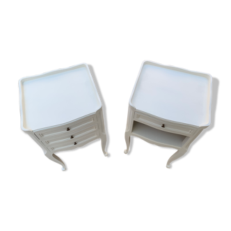Louis XV-style bedside pairs