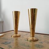 Pair of old folk art shell vases 1914-18