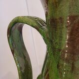 Pichet en céramique vernissée verte de Biot, France fin XIXème début XXème