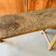 Primitive raw wood console
