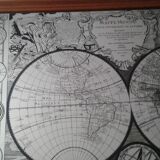Vintage world map mirror frame