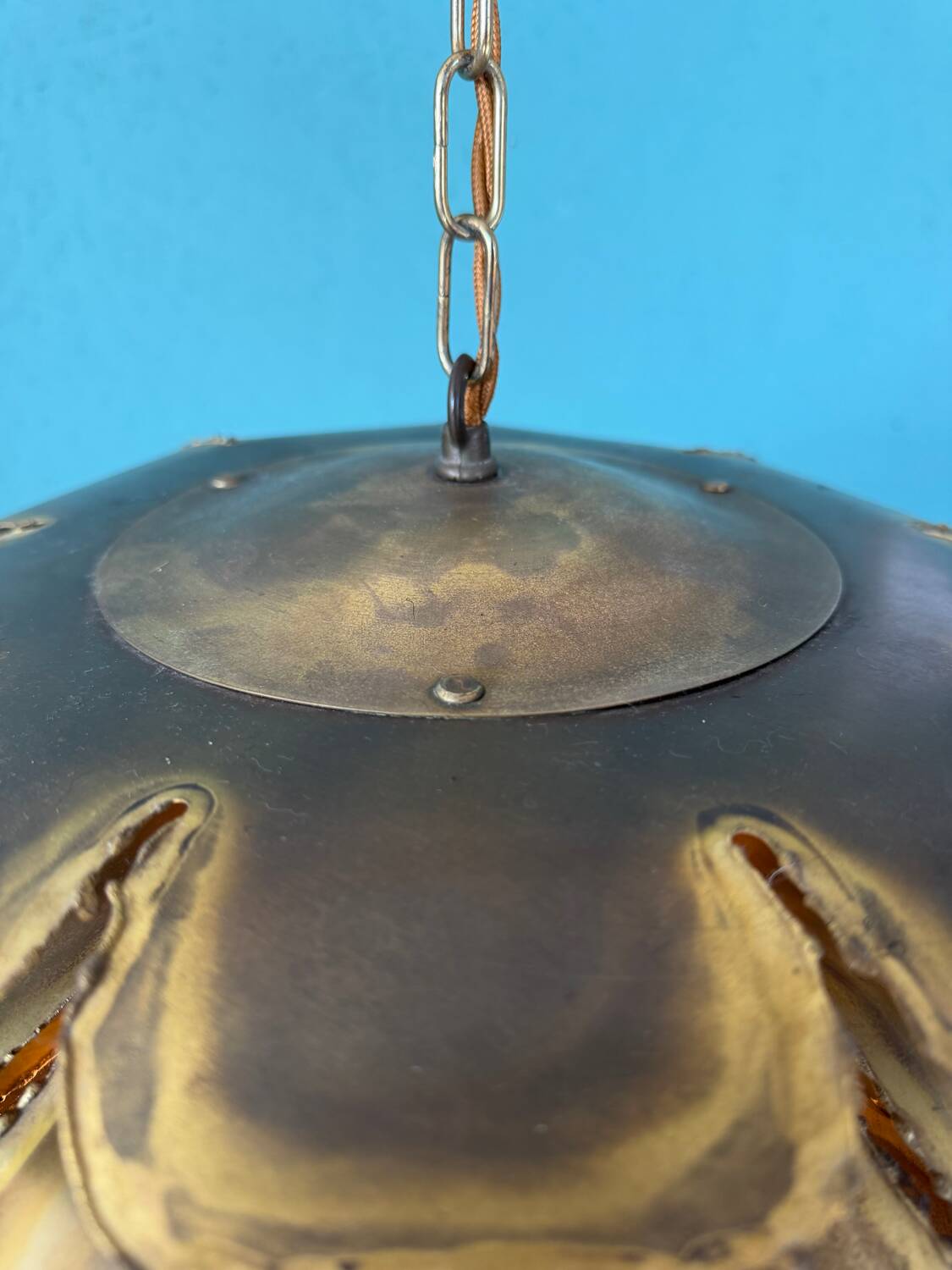 Mid Century Modern Brutalist Artichoke Pendent By Sven Åge Holm Sørens