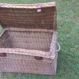 Century-old wicker trunk
