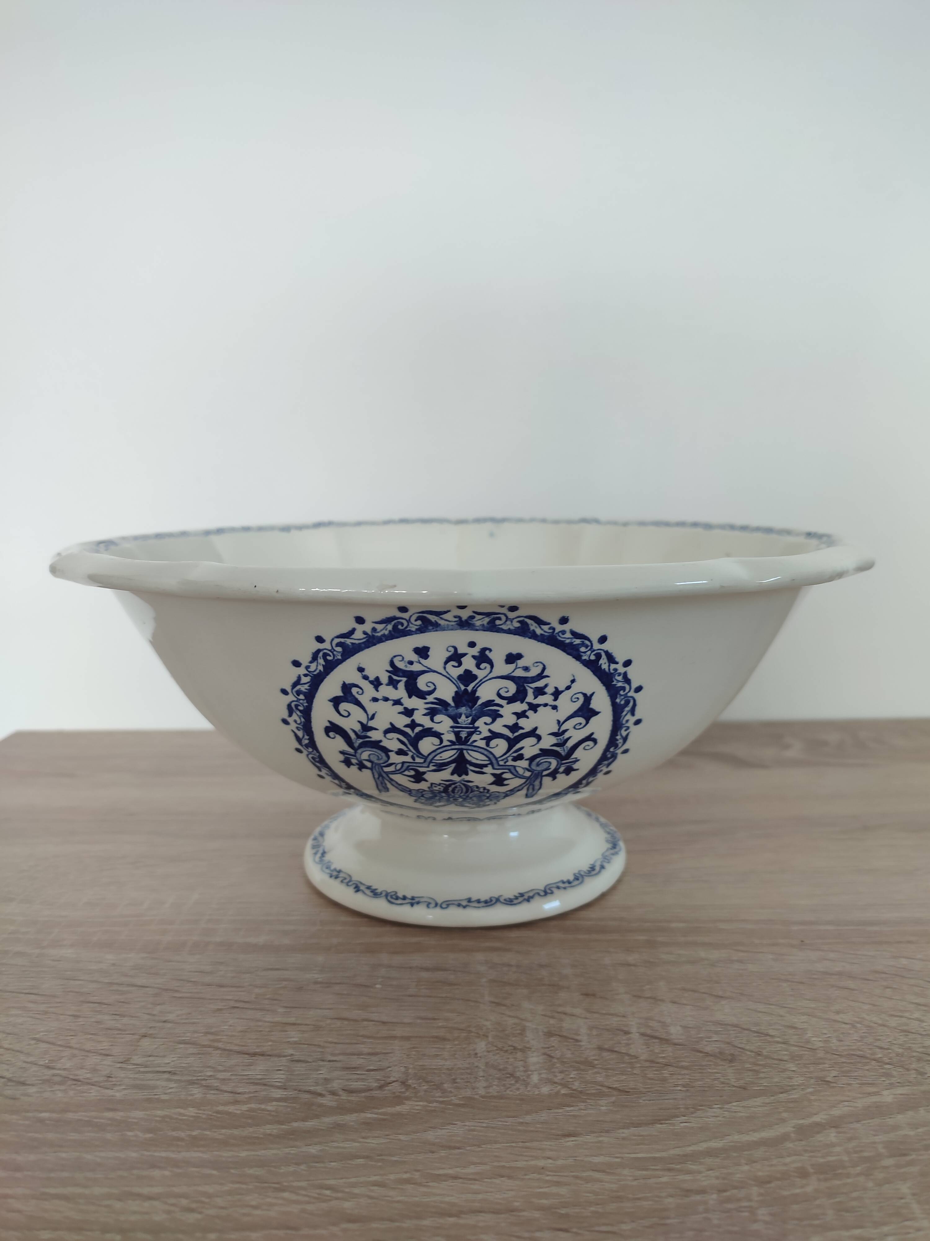 Old Faience Salad Bowl from Gien