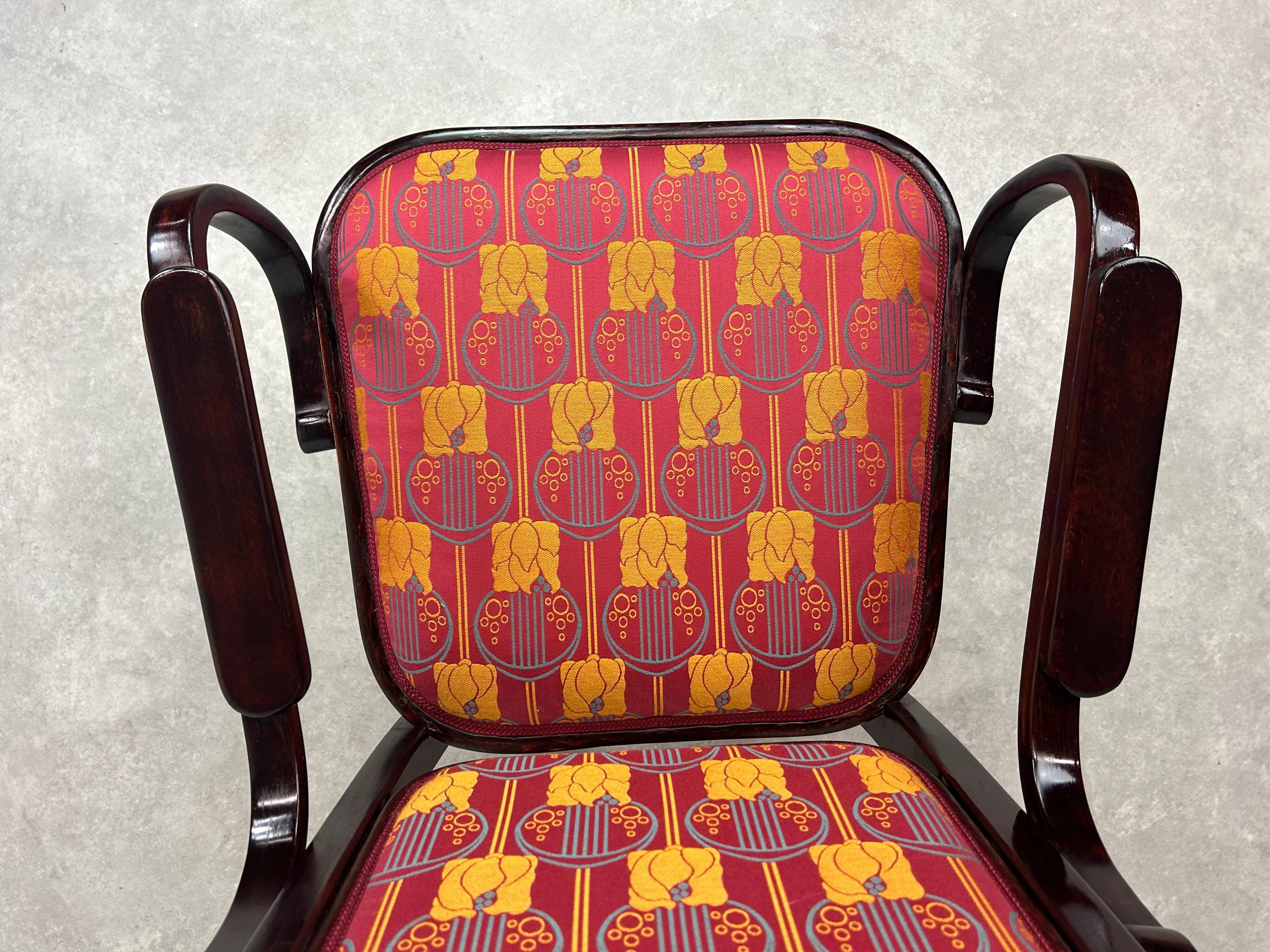 Art Nouveau office chair by Gustav Siegel for Thonet