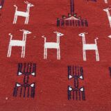 Hand-woven kilim rug with Berber patterns