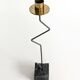 Set of 3 candlesticks | IKEA “Kräsen” from the 1980s | Steel, Brass, Granite