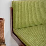 Jitona Sobeslav 1970s Green Fabric Folding Sofa