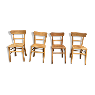 Series 4 wooden chairs 1950