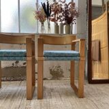 Set of 6 oak chairs with armrests Ate Van Apeldoorn