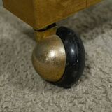 Rolling acrylic and brass serving table – 1960