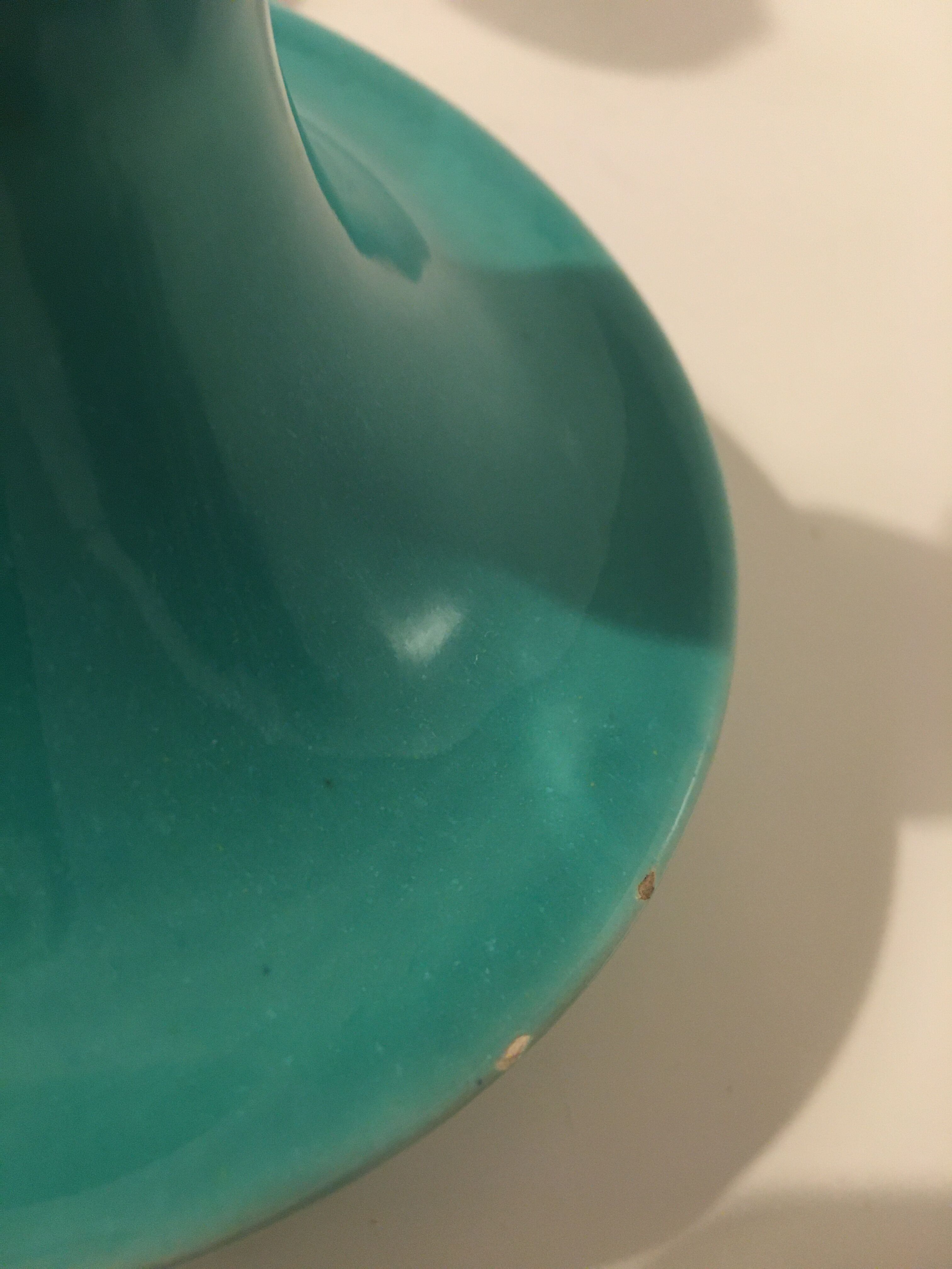 Pair of turquoise ceramic candlesticks