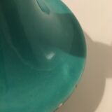 Pair of turquoise ceramic candlesticks