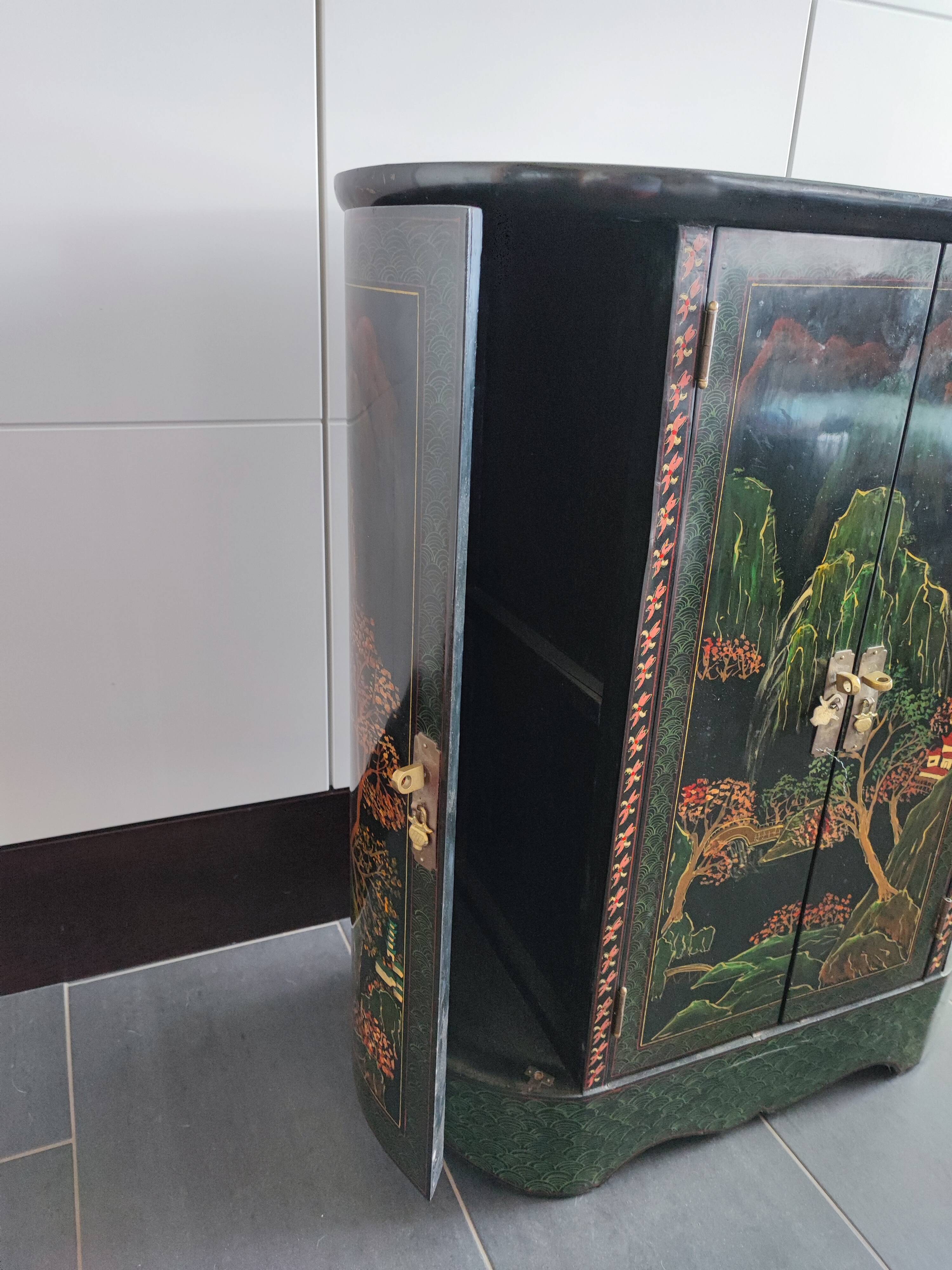 Japanese bar furniture painted and lacquered