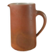 Pitcher vase with handle in vintage sandstone ceramic Scandinavian country decorative object