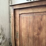 XL oak workshop sideboard with sliding doors from 1900