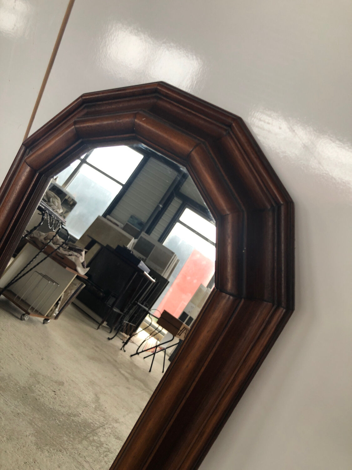 Wooden window mirror