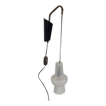 Dutch design - Philips - model NX 14 - satin glass - 50s - Louis Kalff