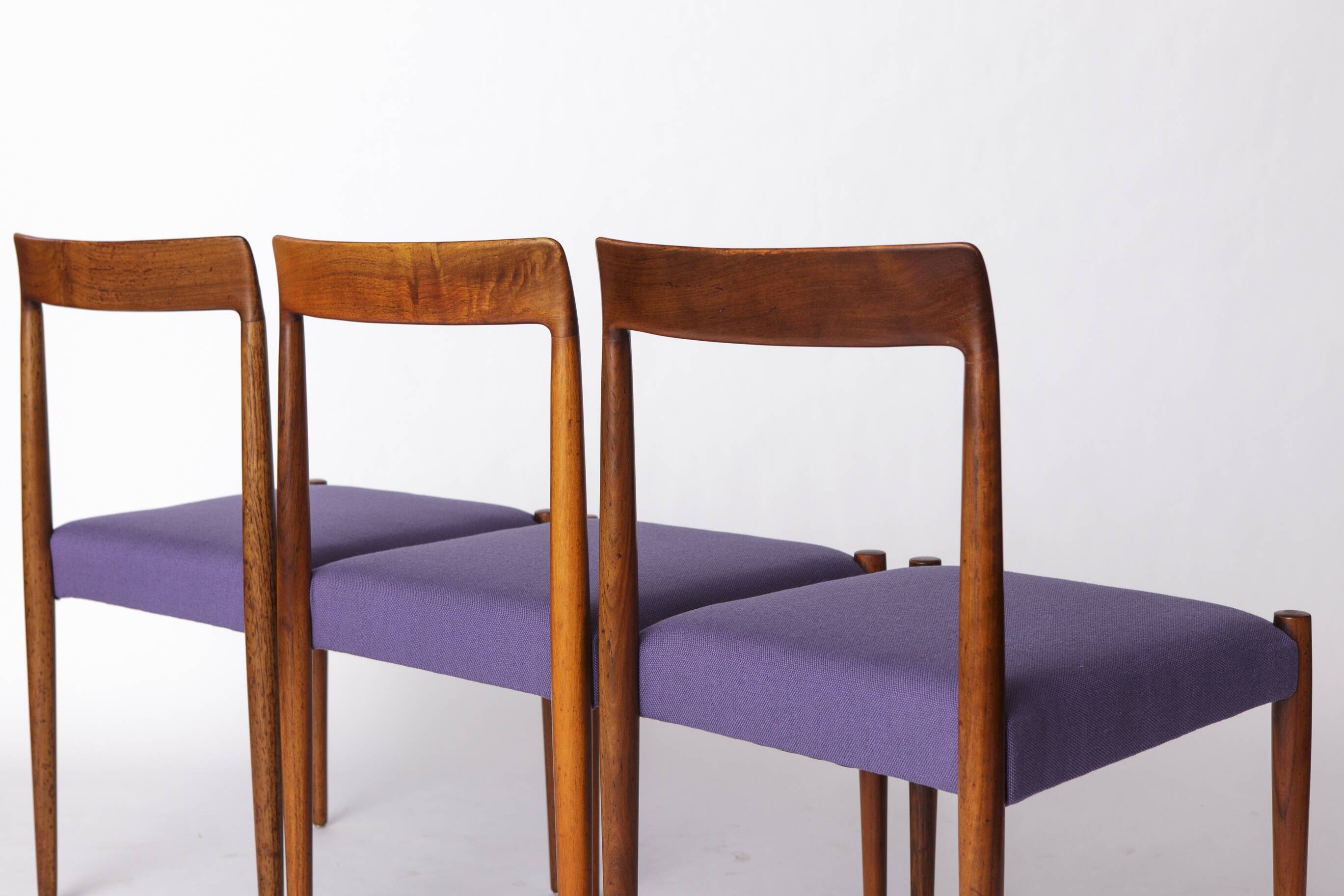 Set of 6 Vintage Rosewood Dining Chairs by Lübke, Germany, 1970s