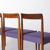 Lot de 6 chaises de salle à manger vintage en palissandre par Lübke, Allemagne, années 1970
